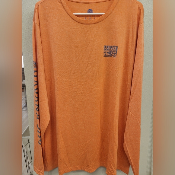NWT Havana Jim LS Tshirt - Coral w Navy print. - Picture 1 of 3